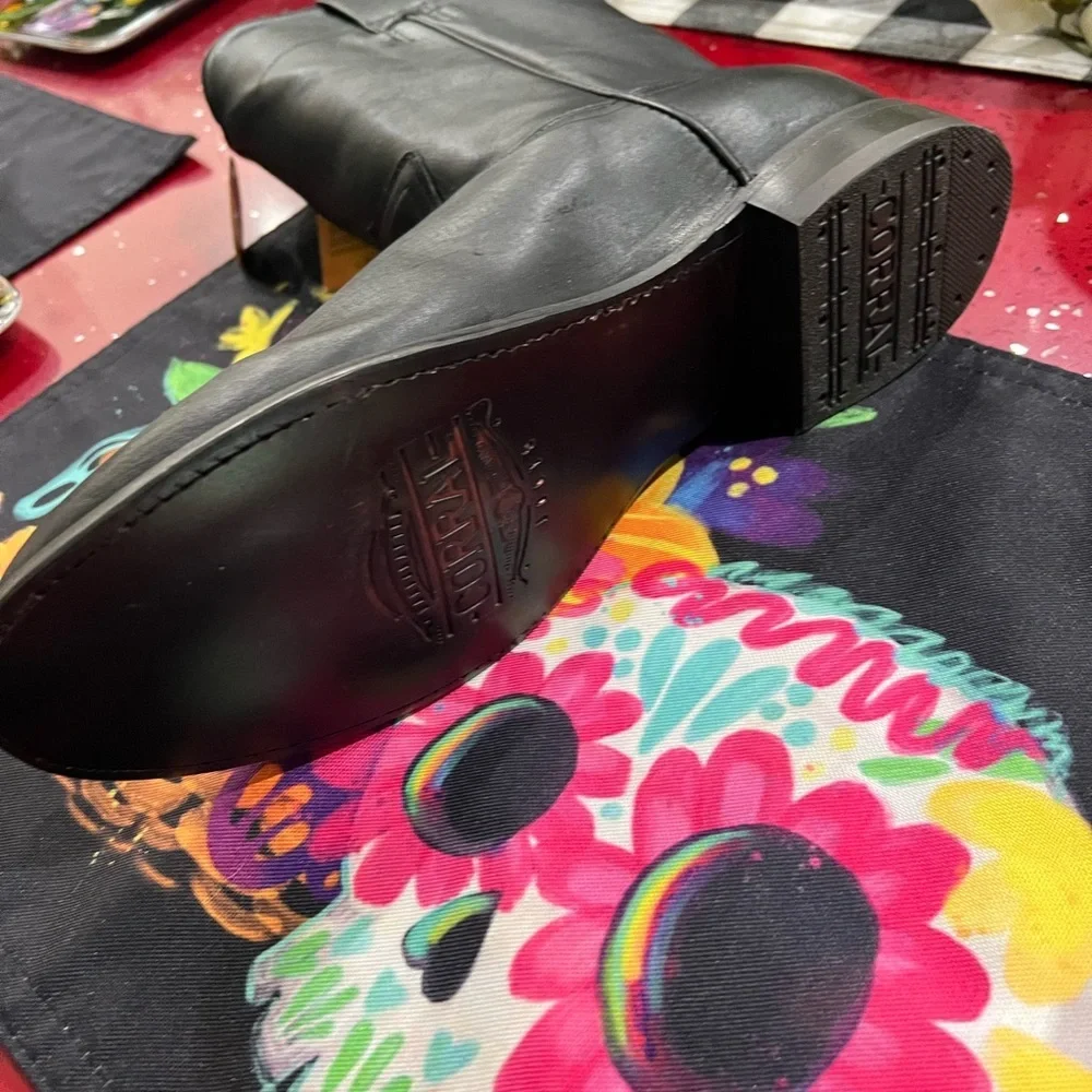 Corral Boots Mens  Black Embroidery Round Toe A4112 size 11 d new in box - Picture 4 of 9